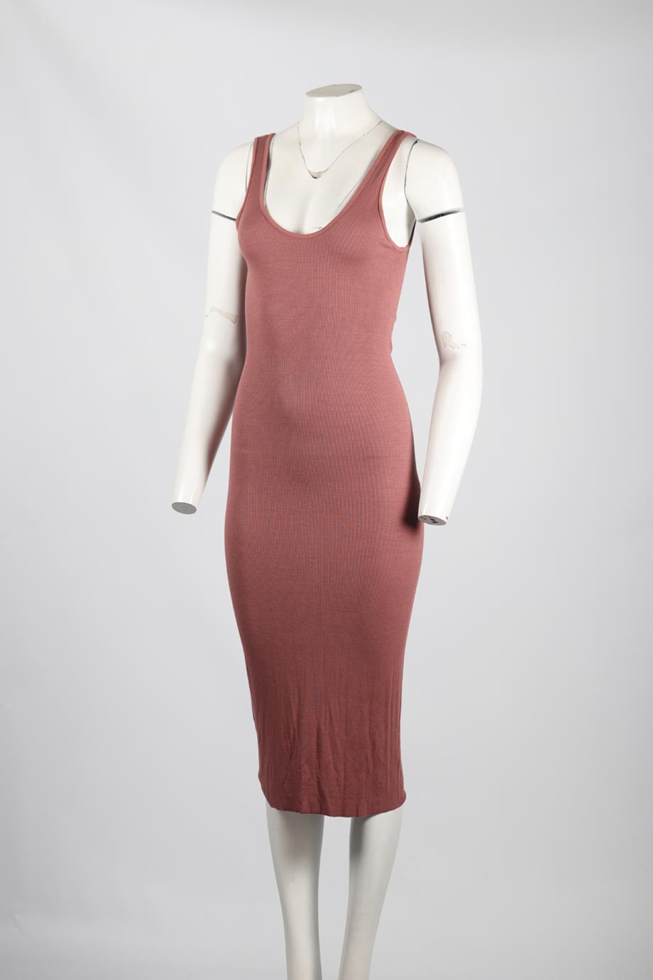 ENZA COSTA SILK BLEND MIDI DRESS MEDIUM