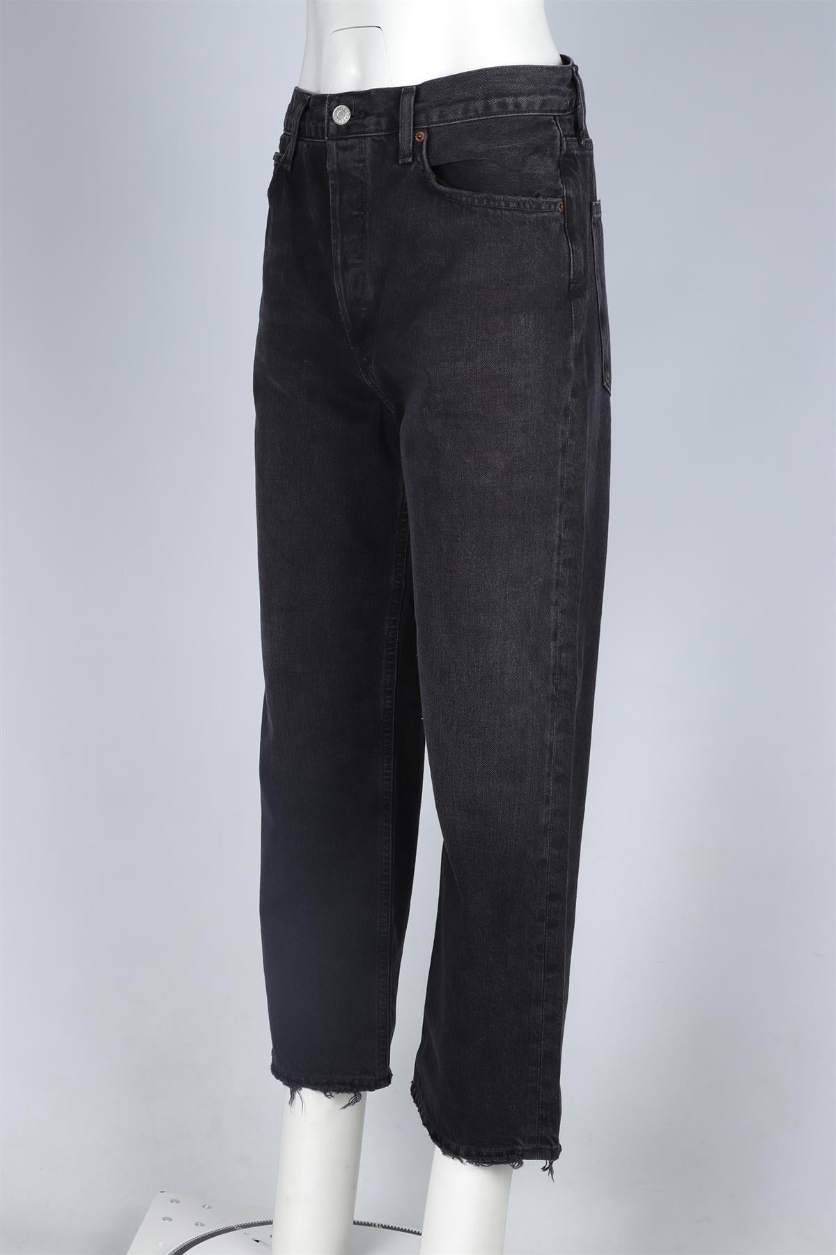 FRAME BLACK MID RISE STRAIGHT LEG JEANS W29 UK 10-12