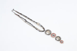 CHANEL GREY 2017 CC PEARL AND CHAIN NECKLACE