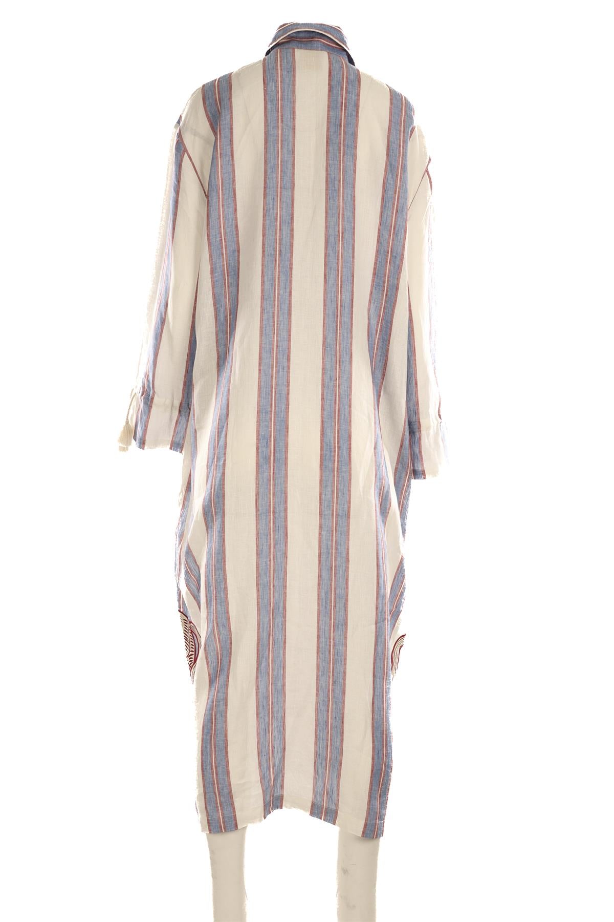 PAULA MULTI LINEN MAXI DRESS XSMALL