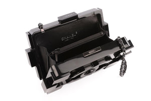CHANEL BLACK 2014 BOY BRICK LEGO PLEXIGLASS CLUTCH