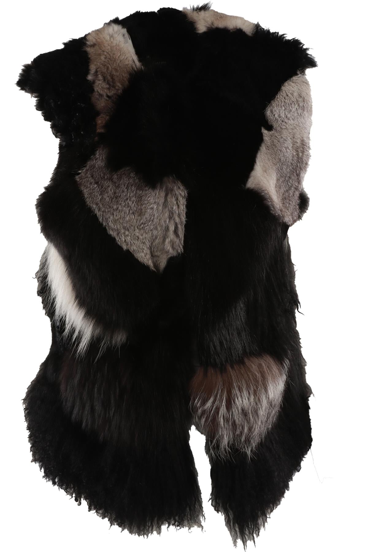 JOSEPH BLACK FUR GILET FR 38 UK 10