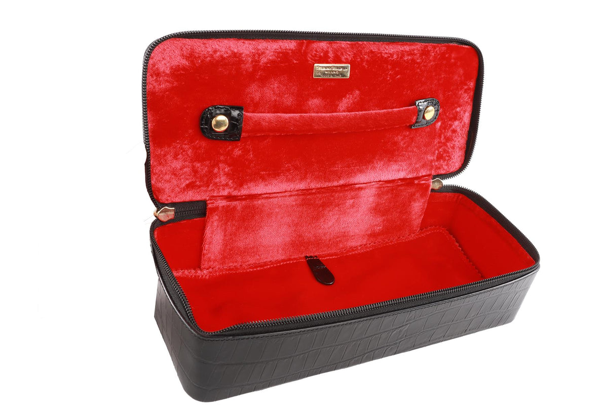 STEFANO SERAPIAN BLACK LEATHER CASE