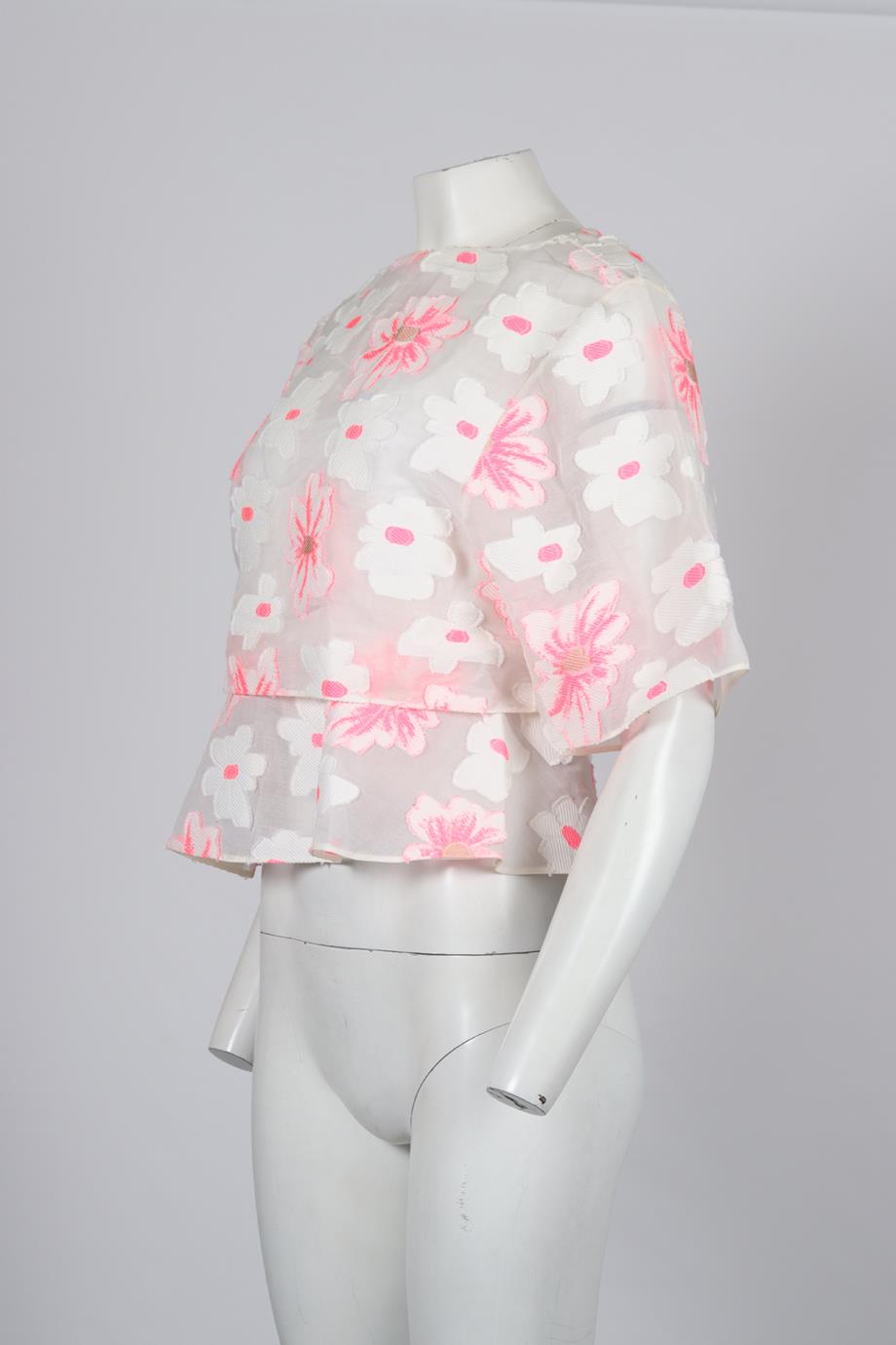 CHLOÉ COTTON AND SILK BLEND TOP FR 34 UK 6