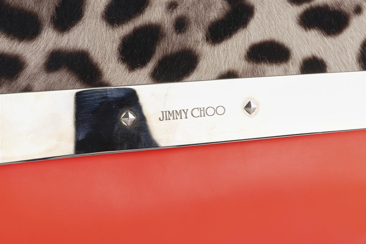 JIMMY CHOO MULTI DAPHNE LEATHER CLUTCH