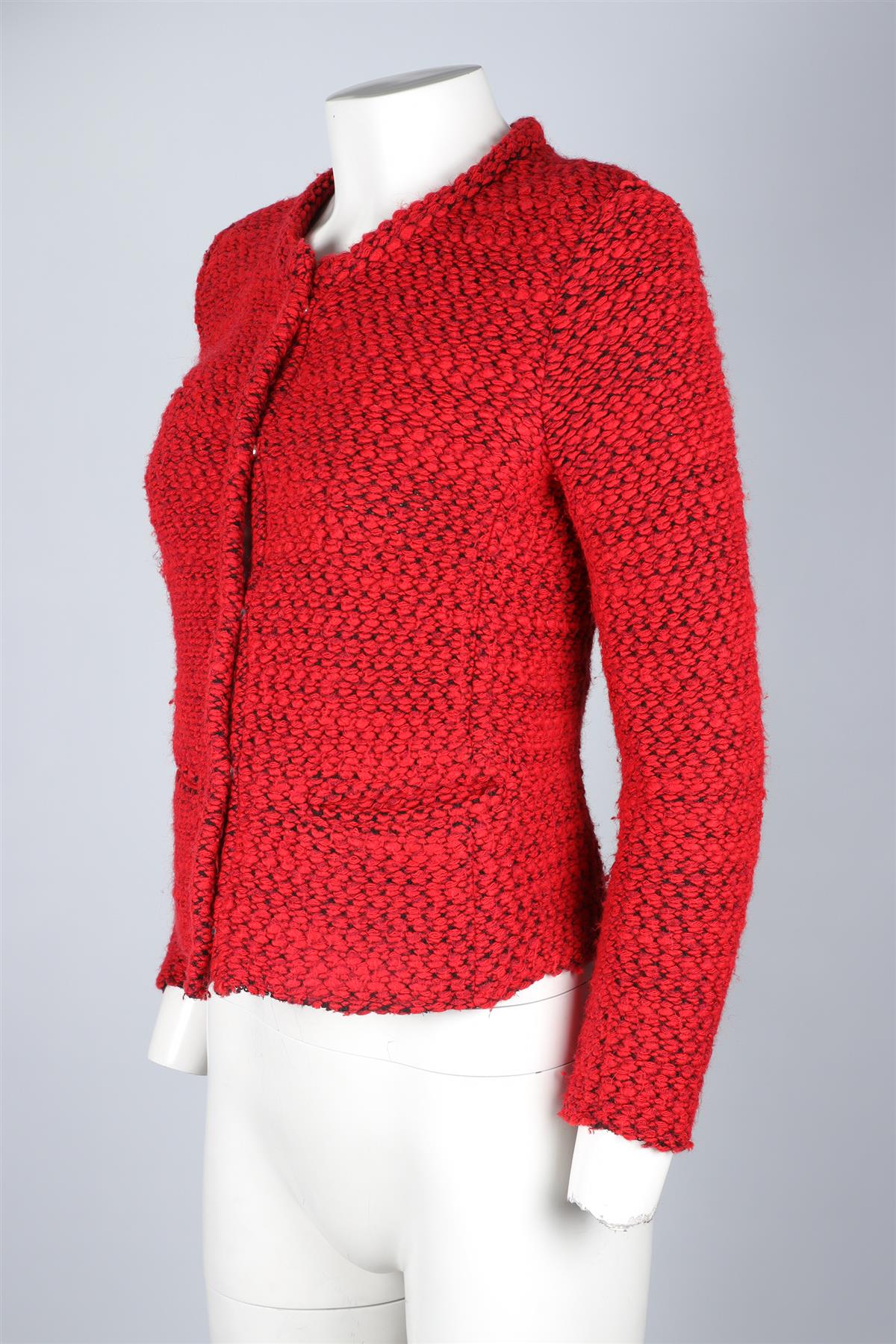 IRO RED WOOL JACKET FR 38 UK 10