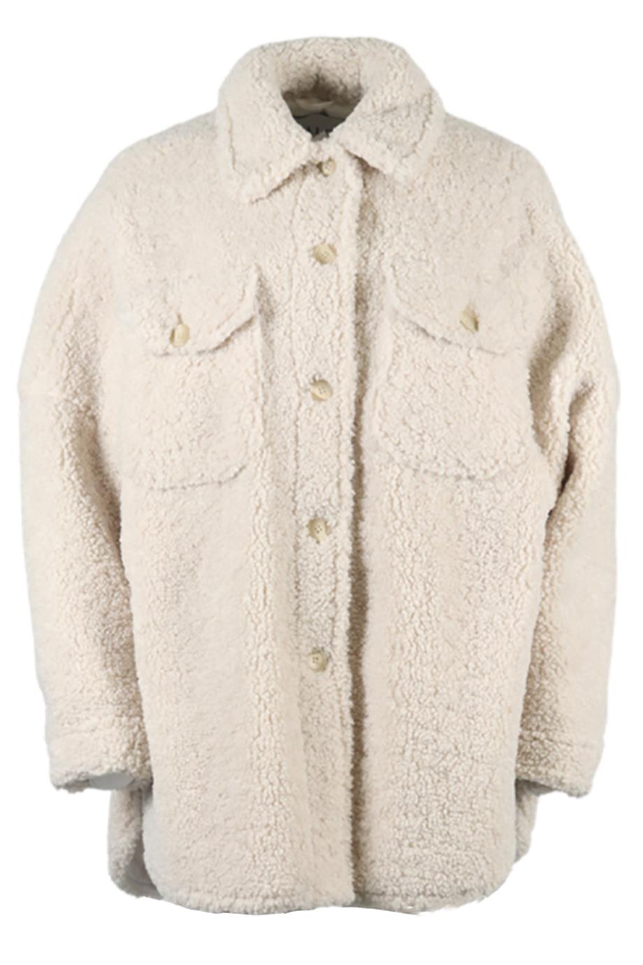 A.L.C. FAUX SHEARLING SHIRT SMALL