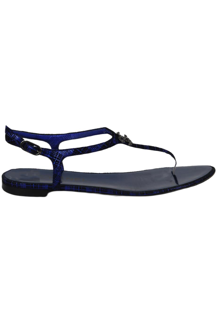 CHANEL 2016 CC DETAILED SUEDE SANDALS EU 38 UK 5 US 8
