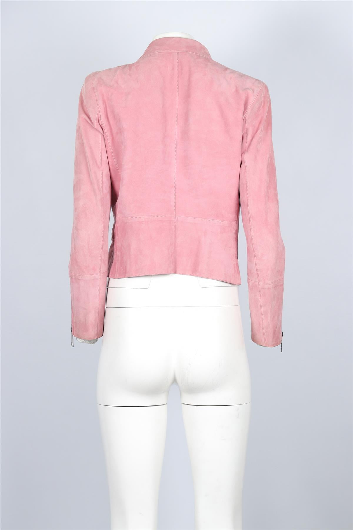 Sylvie Schimmel Pink Suede Jacket FR 44 UK 16