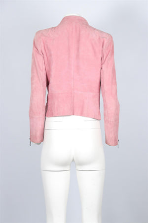 Sylvie Schimmel Pink Suede Jacket FR 44 UK 16