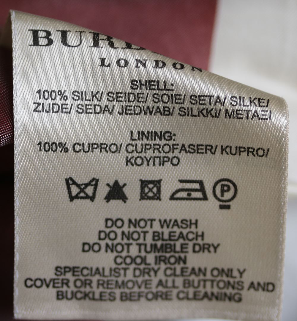 BURBERRY SILK CREPE DE CHINE TRENCH COAT UK 10
