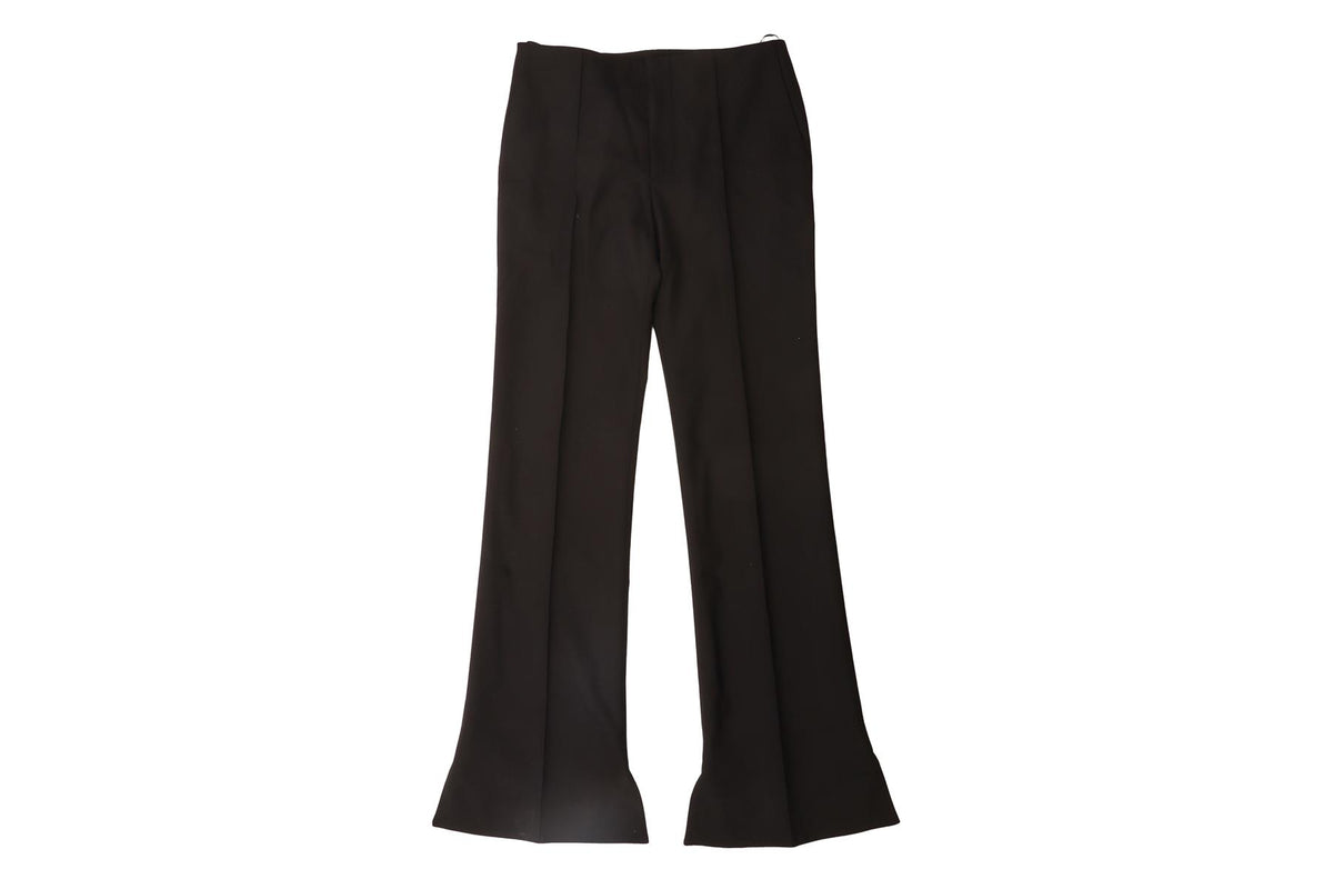 CHLOÉ BLACK WOOL STRAIGHT LEG PANTS FR 36 UK 8