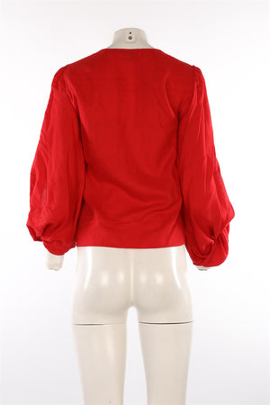 FENDI RED WOOL TOP IT 38 UK 6