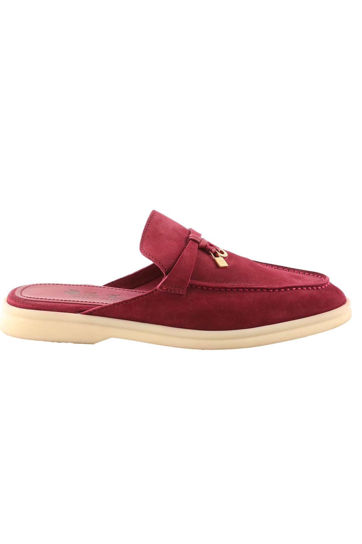 LORO PIANA PURPLE BABOUCHE CHARMS WALK SUEDE MULES EU 36 UK 3 US 6
