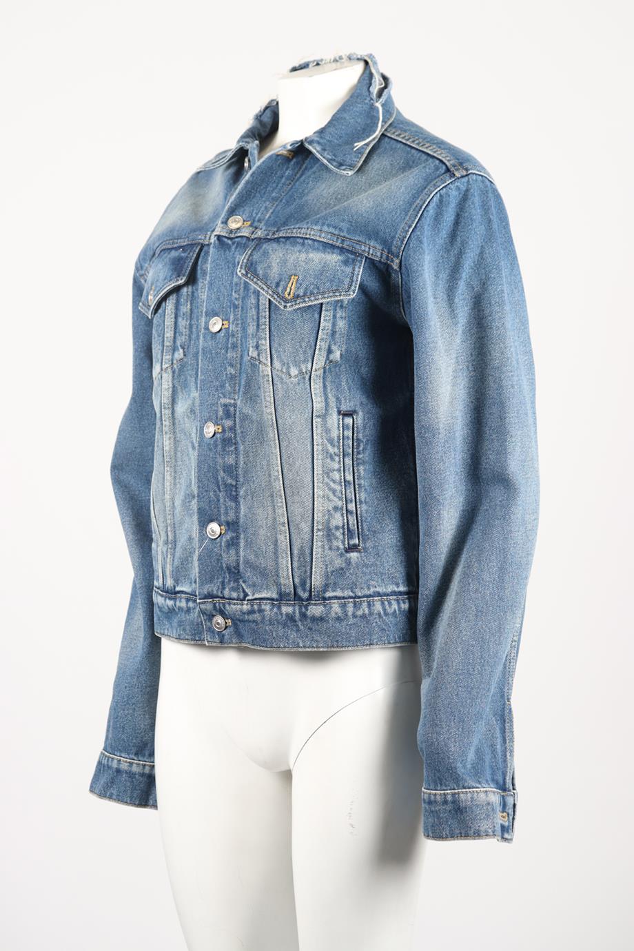 BALENCIAGA DISTRESSED DENIM JACKET FR 46 UK 18