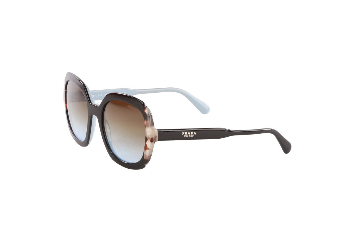 PRADA BLACK SQUARE FRAME ACETATE SUNGLASSES