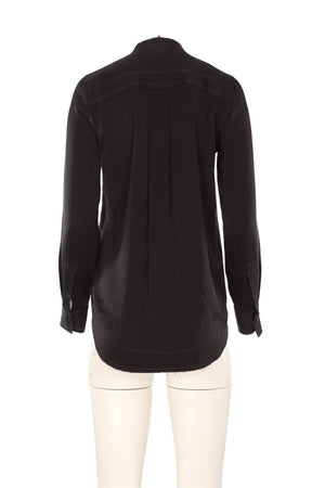 DKNY BLACK SILK SHIRT XSMALL