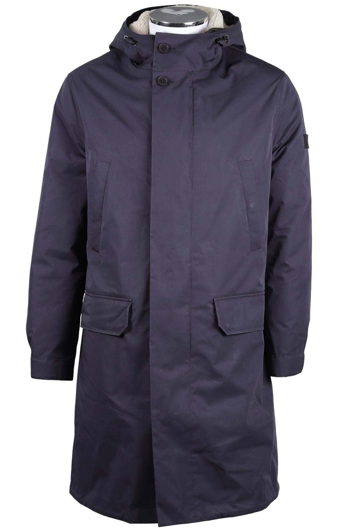 ARMY BY YVES SALOMON NAVY MEN'S COTTON COAT IT 48 UK/US CHEST 38