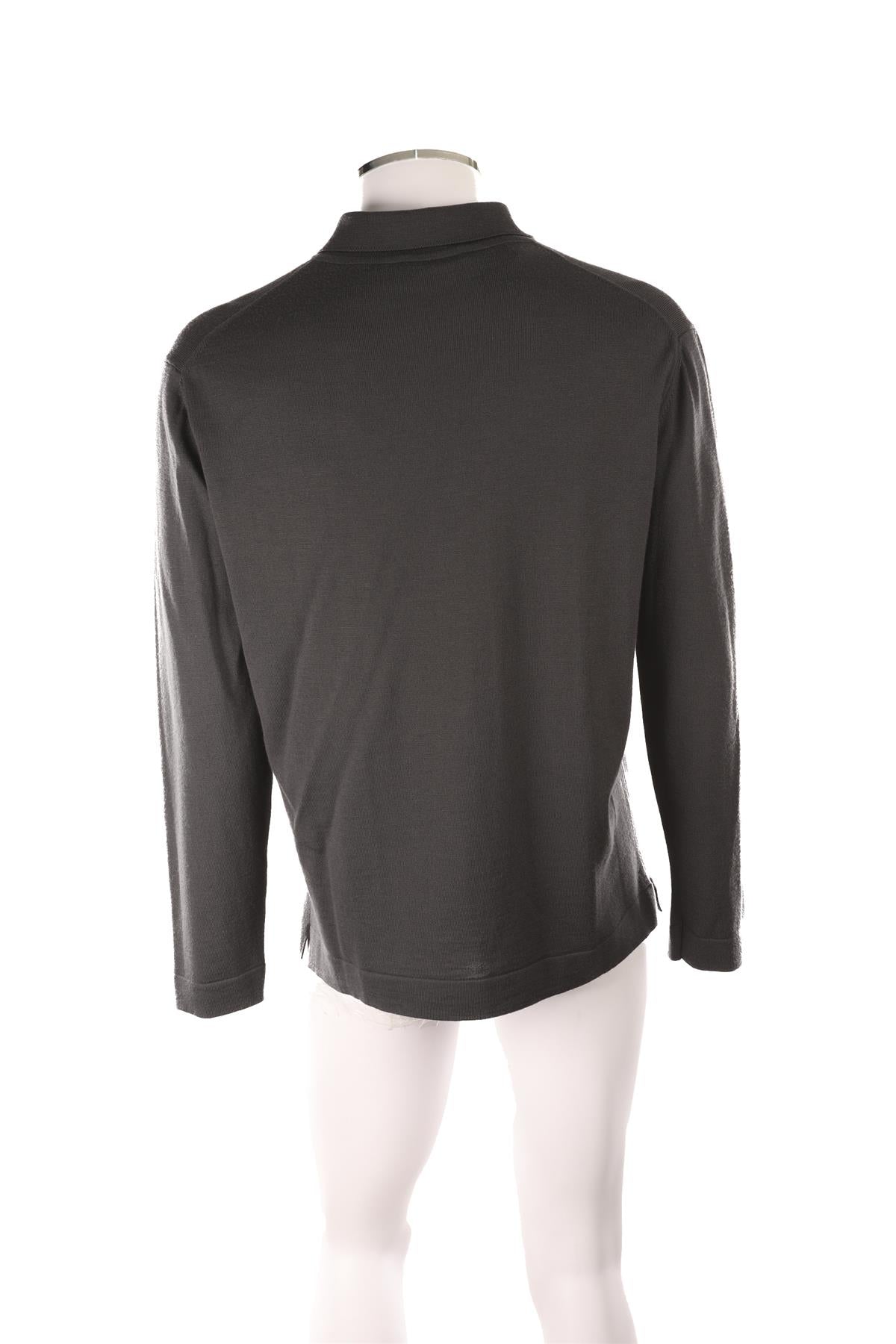 THOM SWEENEY GREY MEN'S WOOL CARDIGAN XLARGE