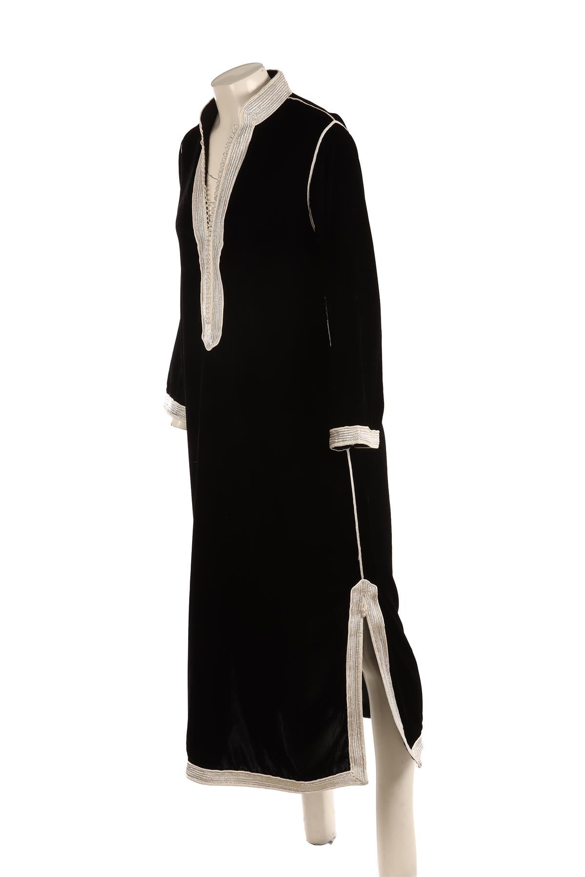 MUZUNGI SISTERS BLACK VELVET MAXI DRESS SMALL