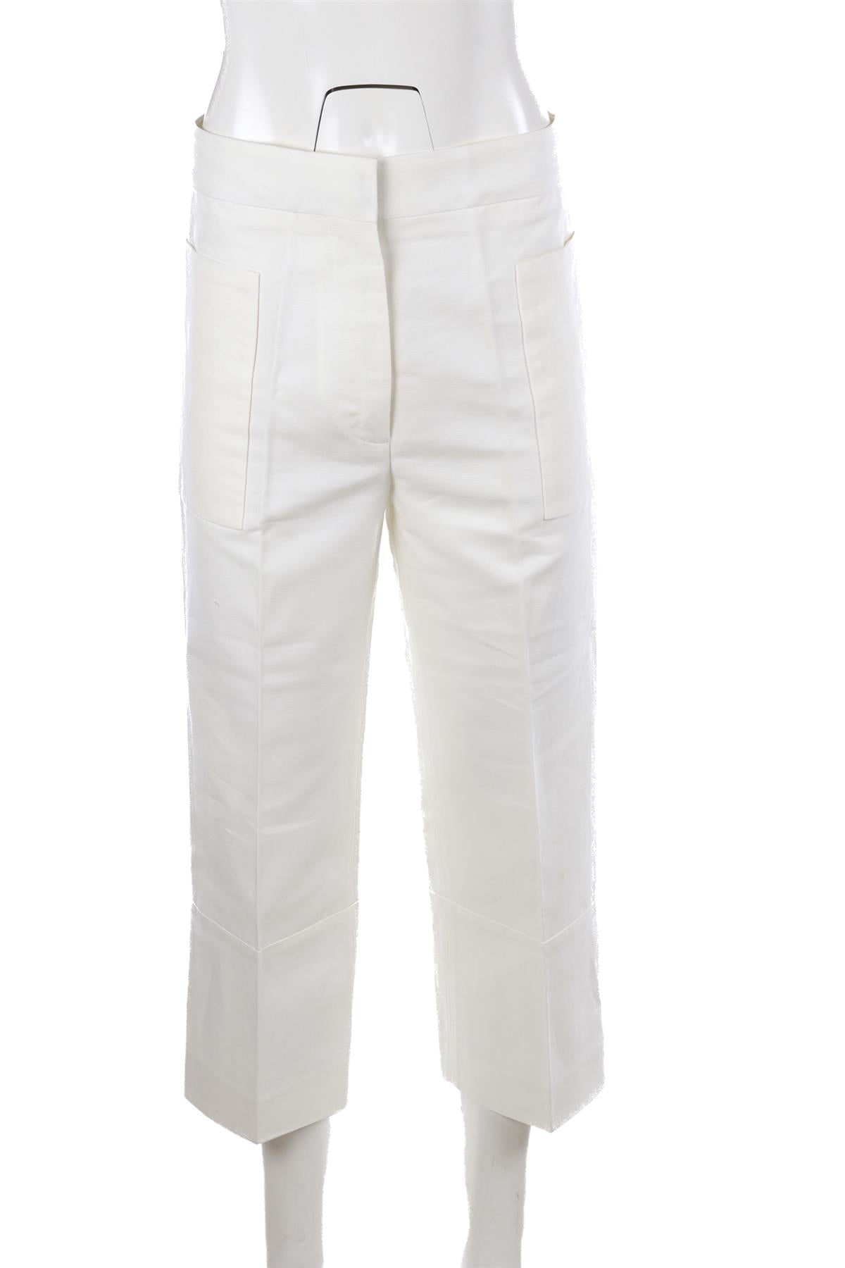 MARNI WHITE COTTON STRAIGHT LEG PANTS IT 38 UK 6