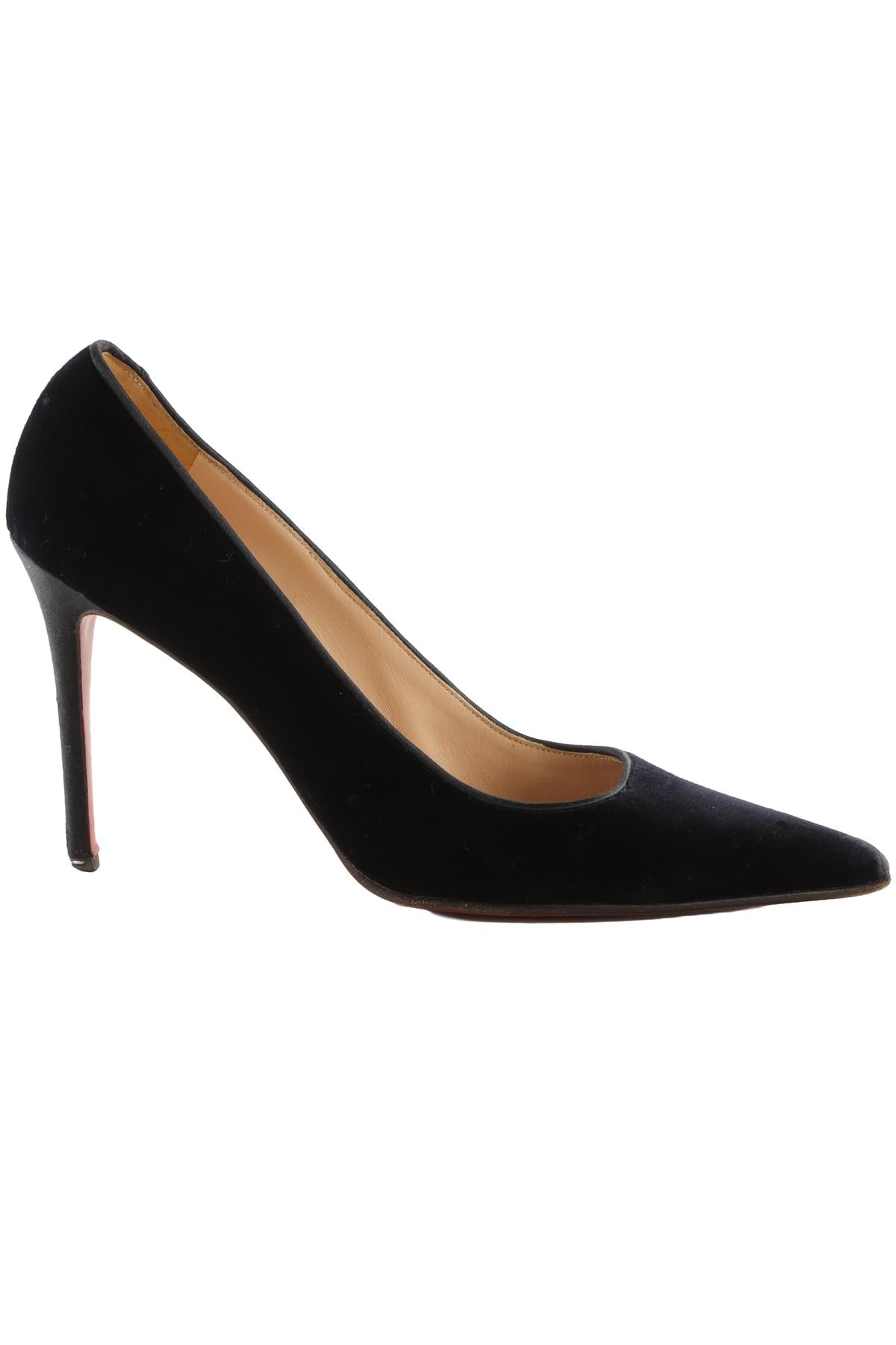 CHRISTIAN LOUBOUTIN NAVY VELVET PUMPS EU 38 UK 5 US 8