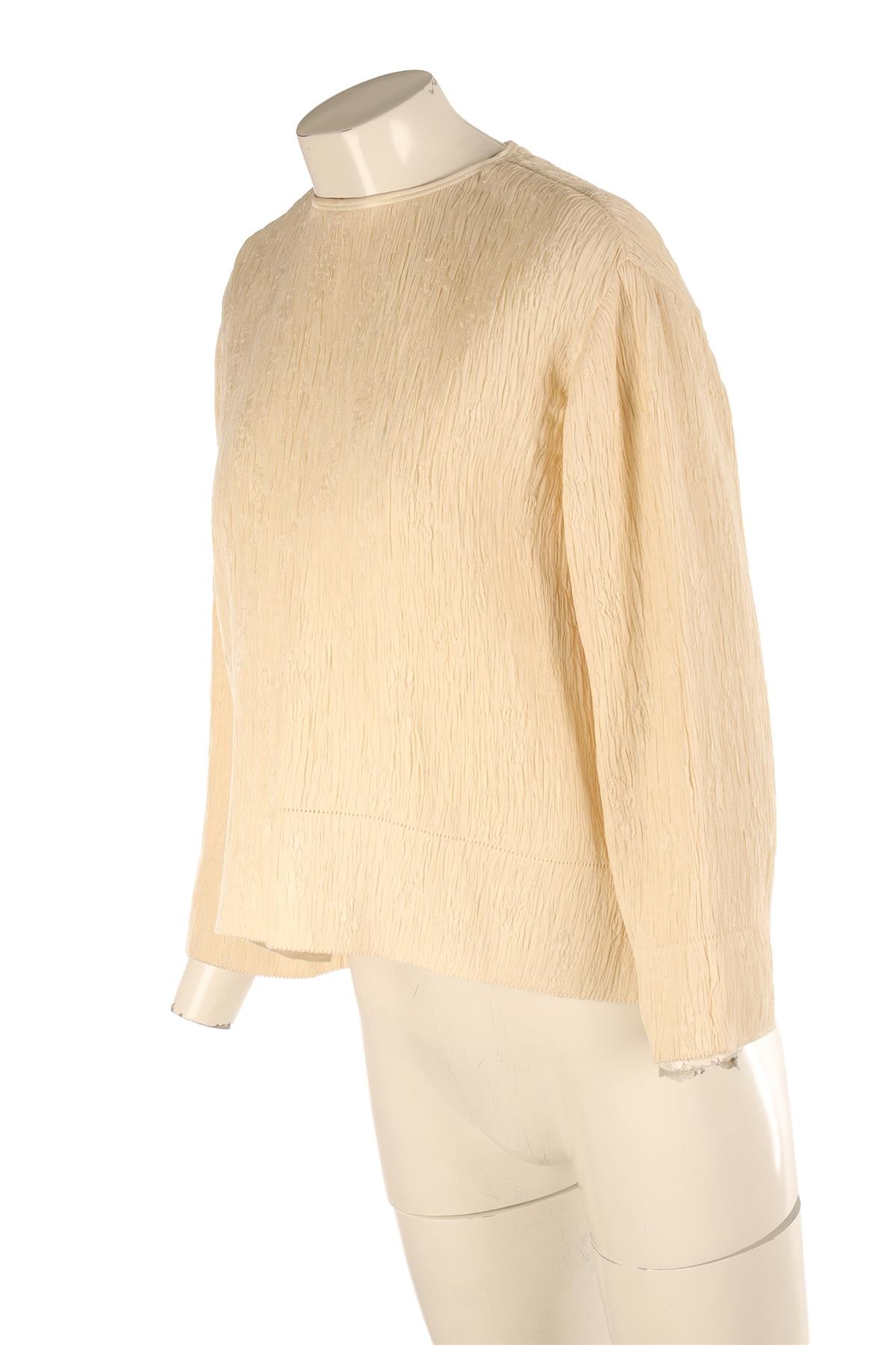 CELINE CREAM SILK TOP FR 38 UK 10
