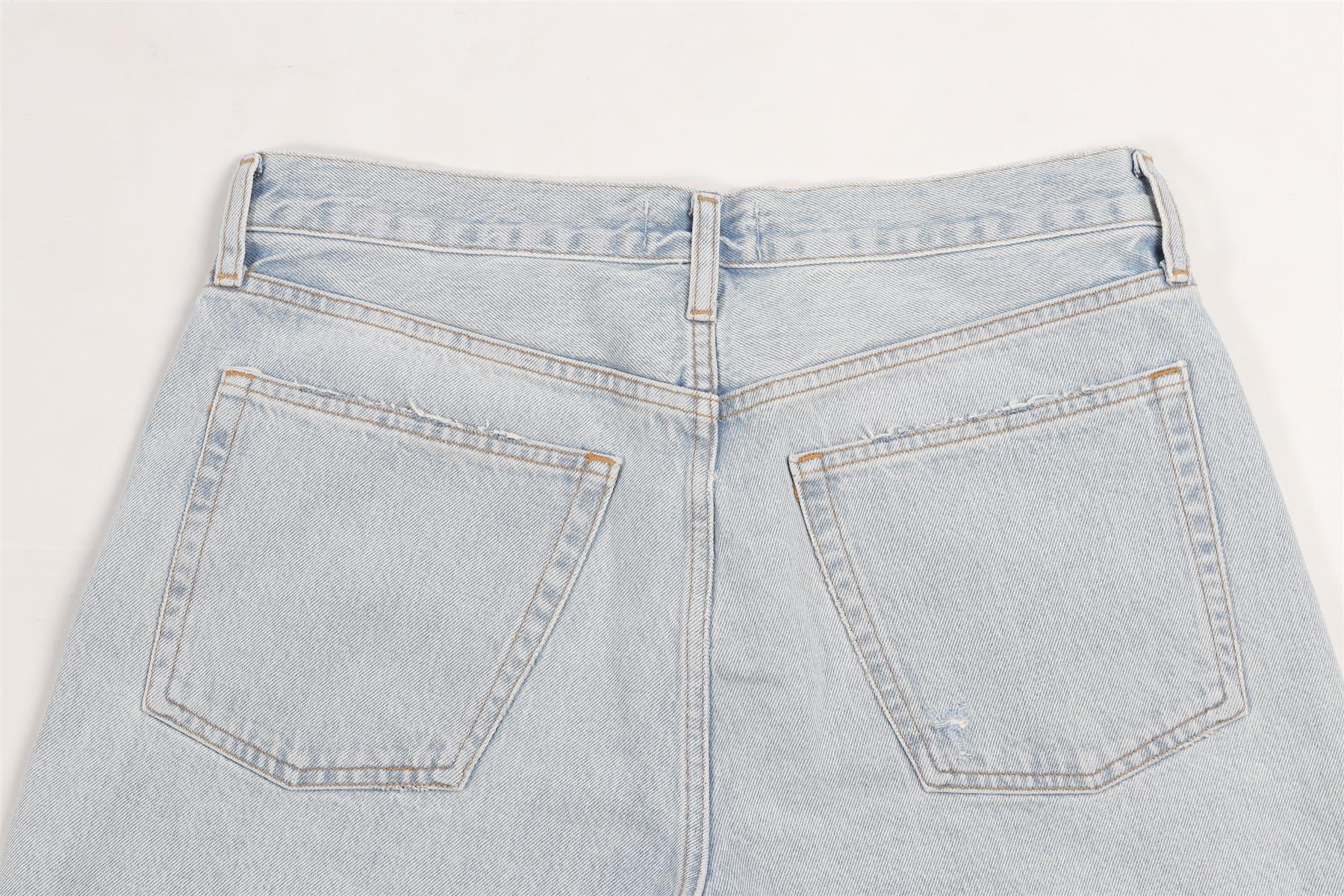 FRAME BLUE HIGH RISE DENIM SHORTS W29 UK 10-12