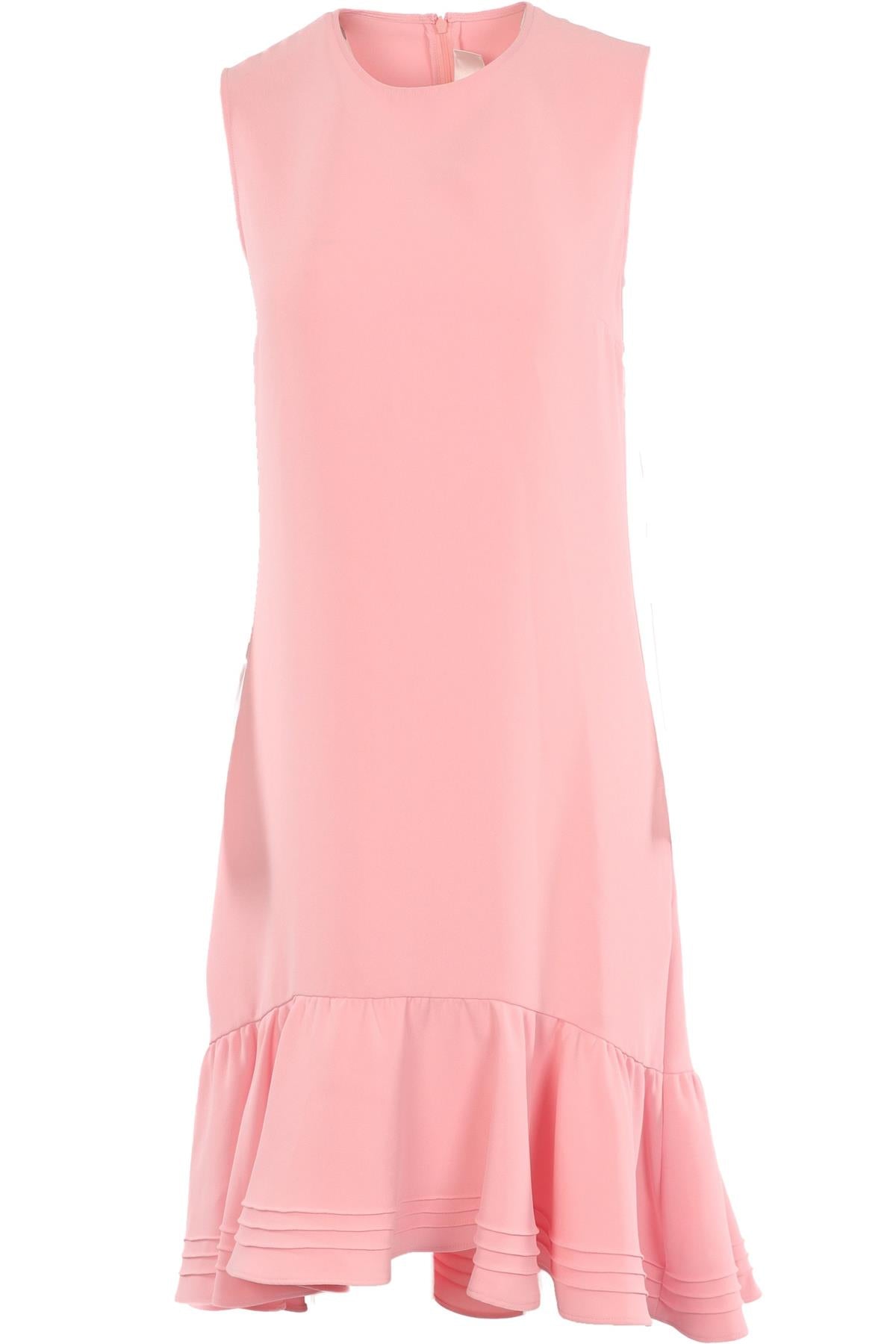 VICTORIA VICTORIA BECKHAM PINK CREPE MIDI DRESS UK 10