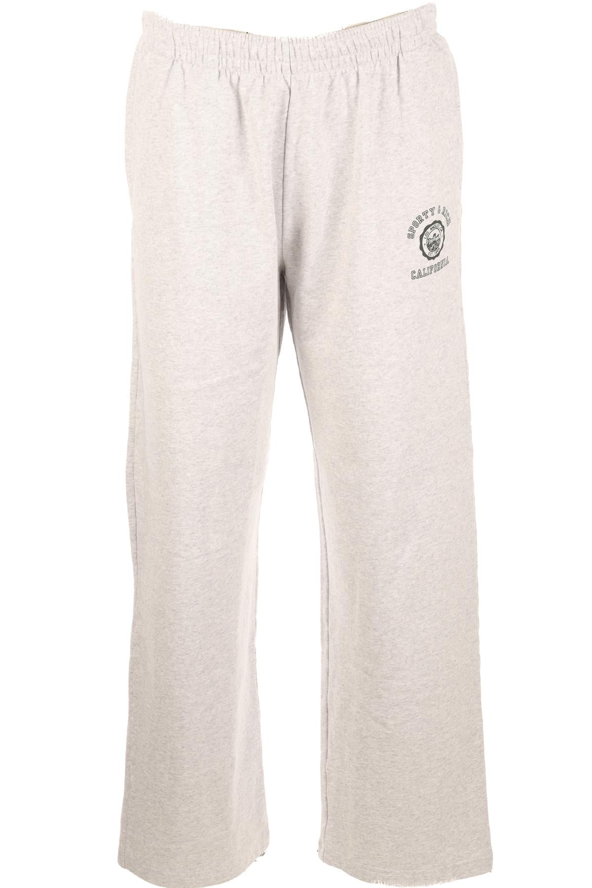 SPORTY & RICH GREY COTTON TRACK PANTS SMALL