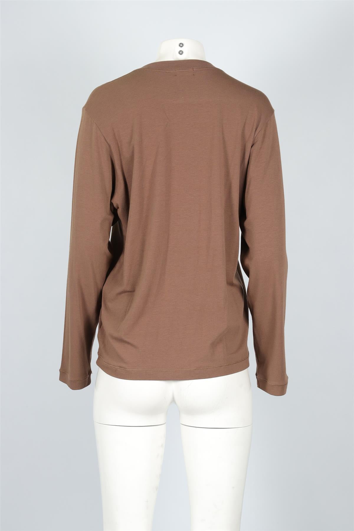 SKIMS BROWN COTTON TOP SMALL