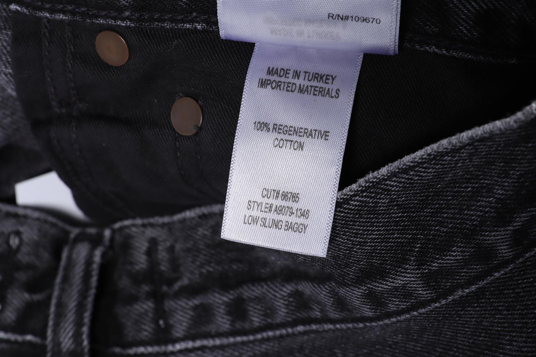 AGOLDE BLACK HIGH RISE WIDE LEG JEANS W24 UK 6