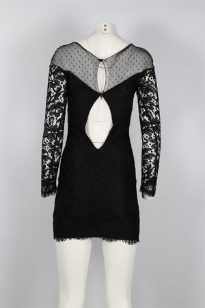 EMILIO PUCCI BLACK LACE MINI DRESS IT 38 UK 6