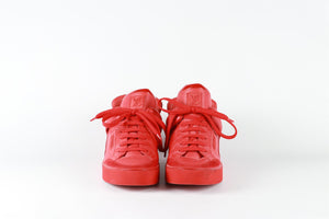 LOUIS VUITTON + KANYE WEST RED MEN'S DON LEATHER AND SUEDE SNEAKERS EU 43 UK 8.5 US 9.5