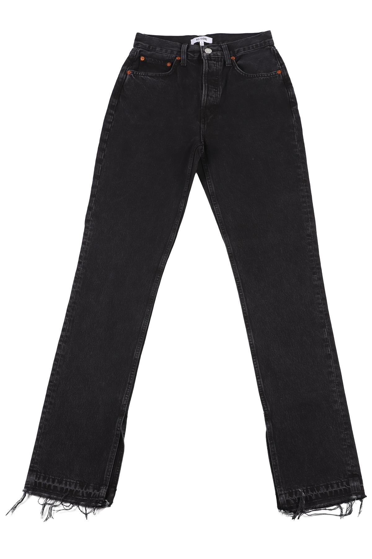 RE/DONE BLACK STRAIGHT LEG JEANS W24