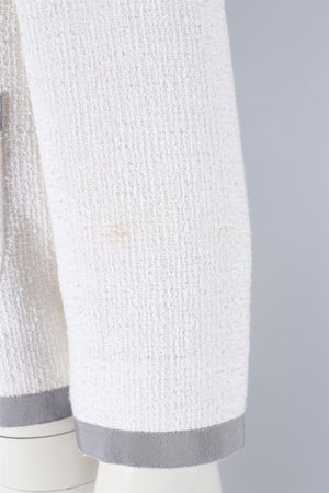 CHANEL WHITE 2014 COTTON JACKET FR 36 UK 8