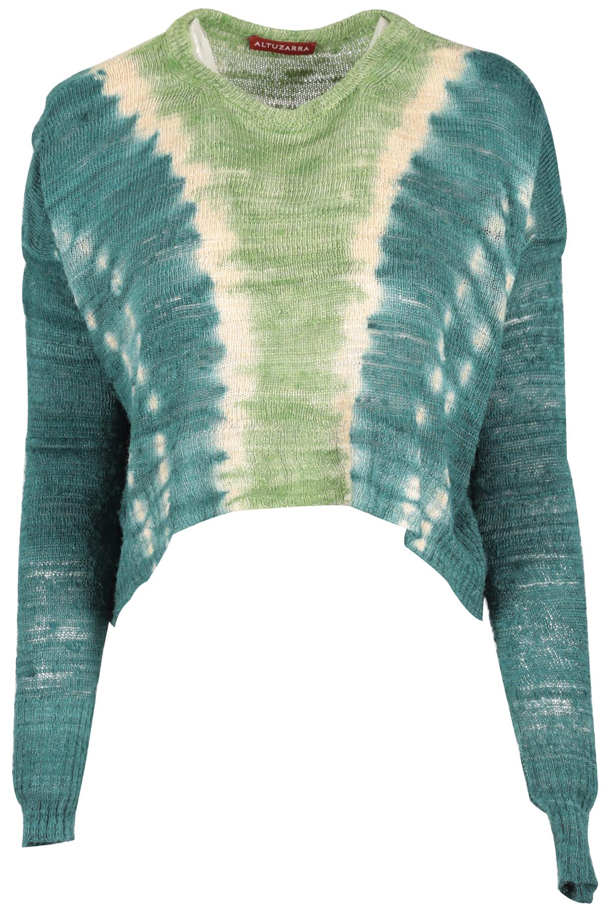 ALTUZARRA GREEN SILK SWEATER SMALL