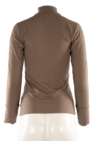 TONI SAILER KHAKI JERSEY TOP FR 36 UK 8