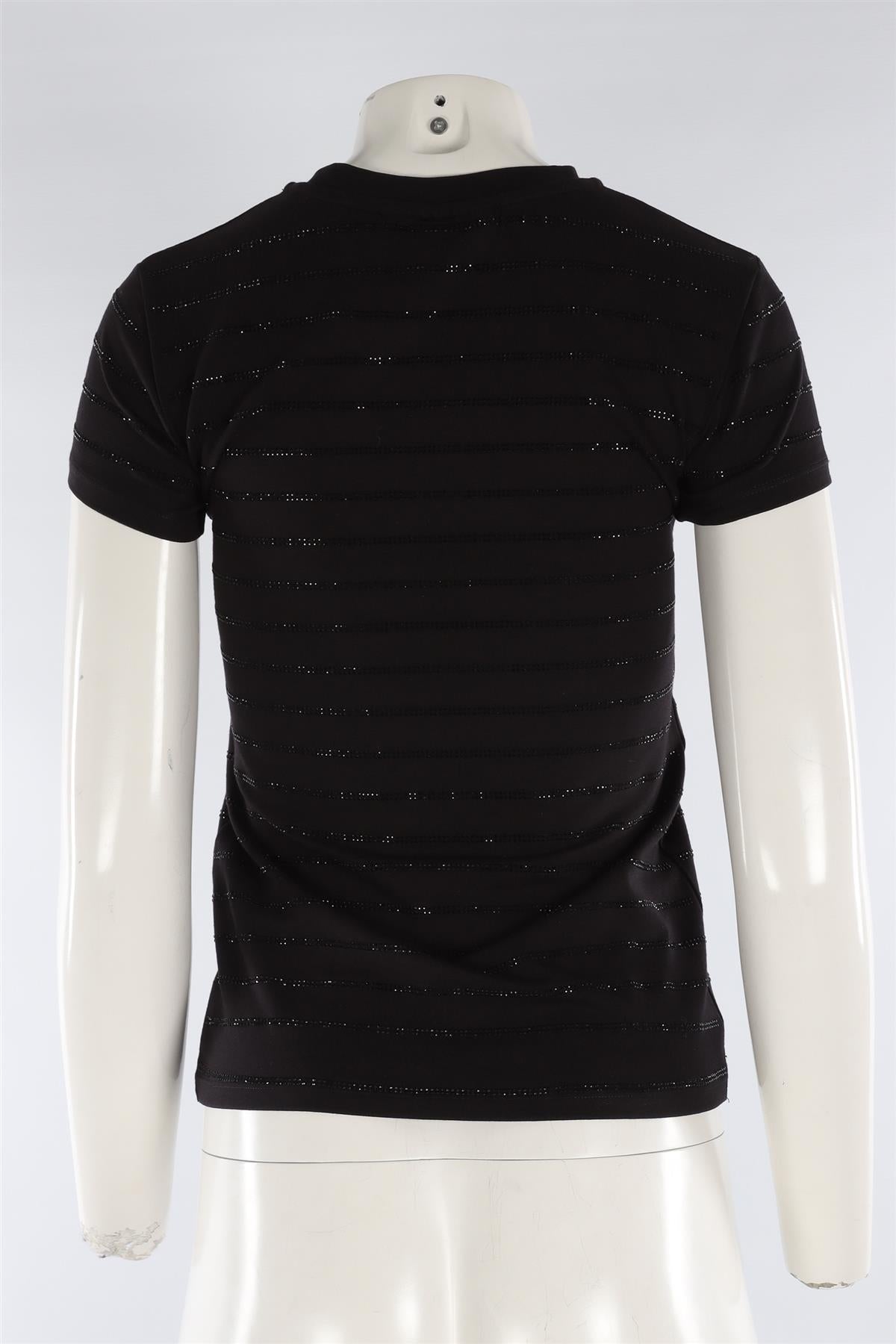 PHILIPP PLEIN BLACK COTTON T-SHIRT SMALL