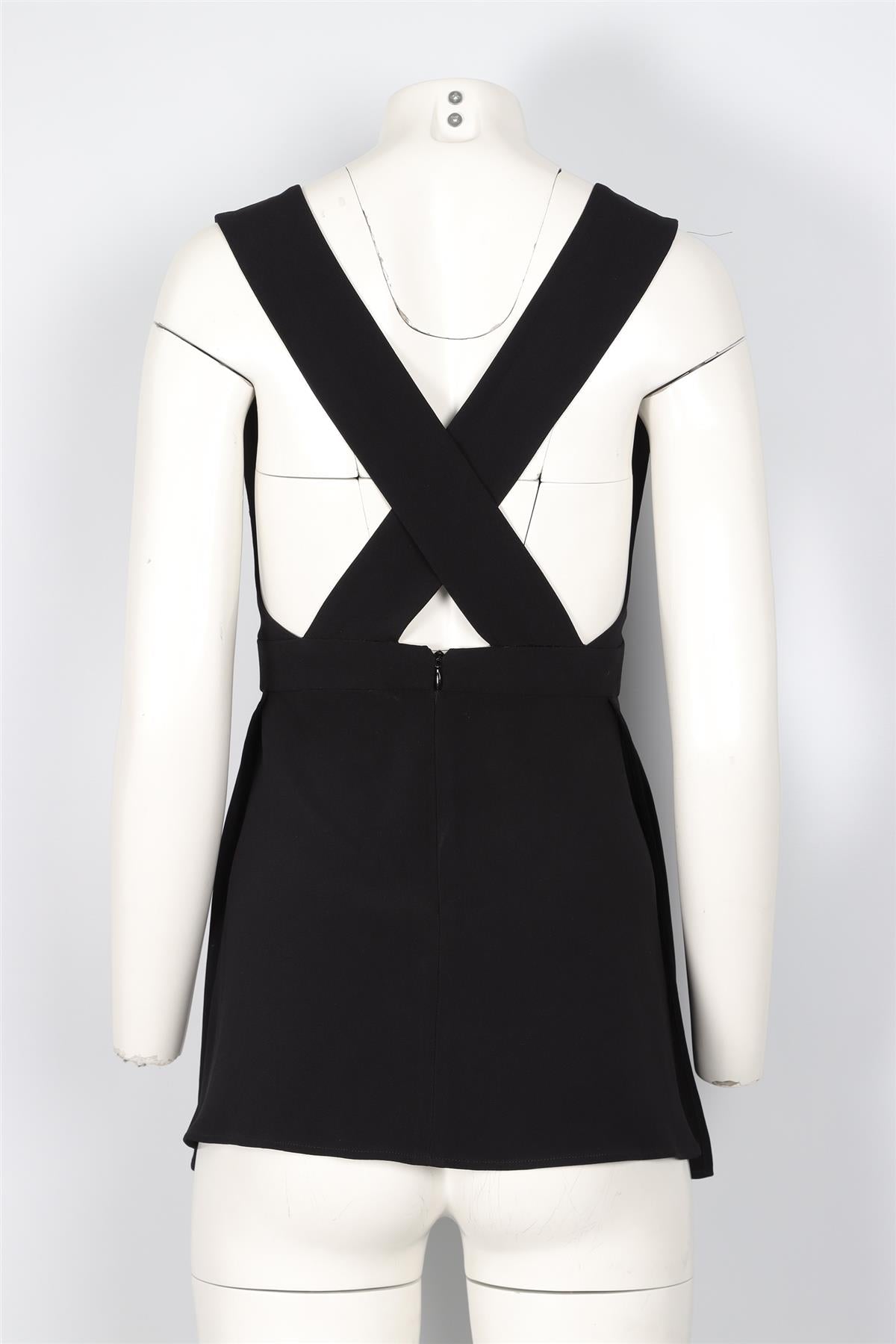 STELLA MCCARTNEY BLACK CREPE TOP IT 38 UK 6