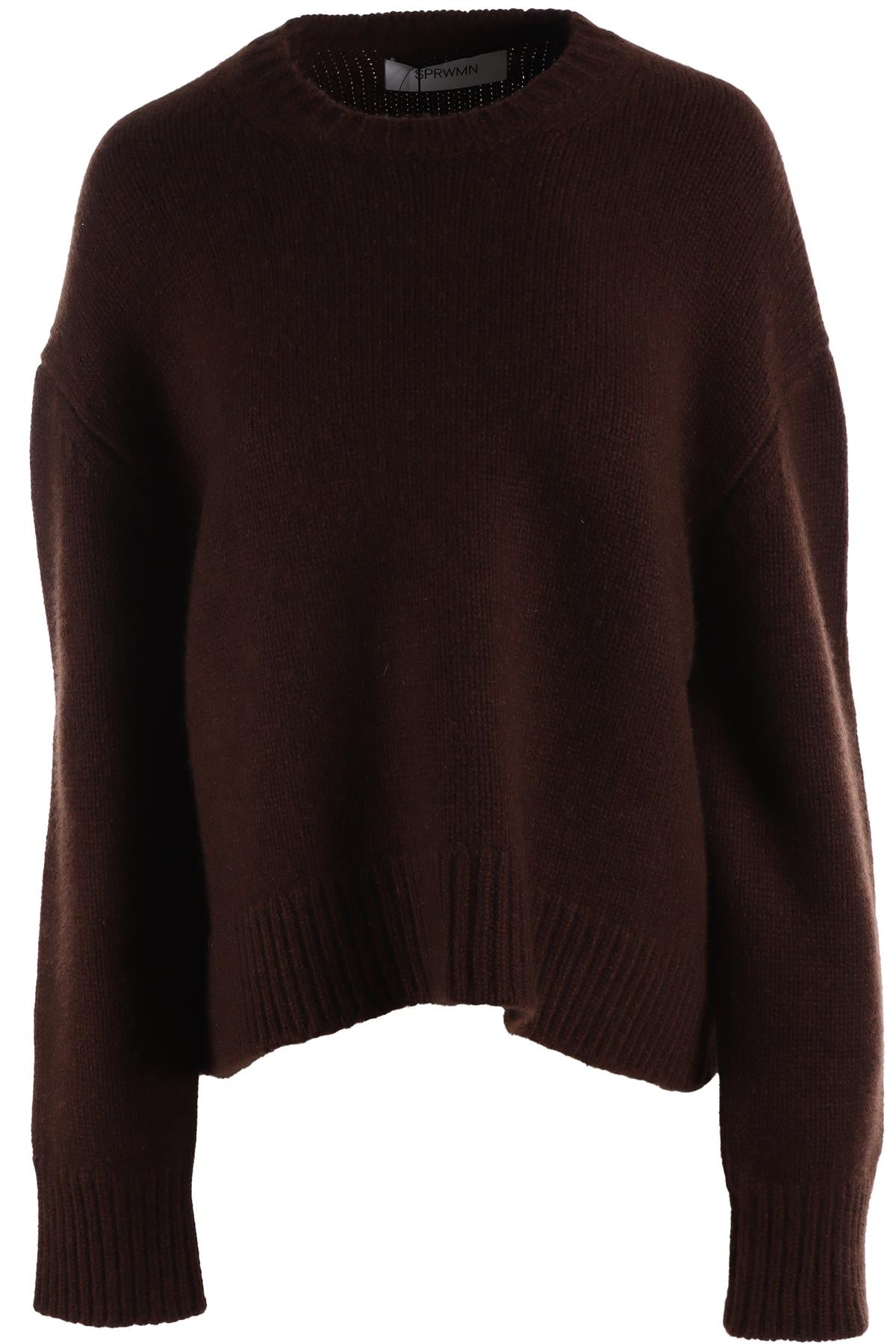 SPRWMN BROWN CASHMERE SWEATER MEDIUM