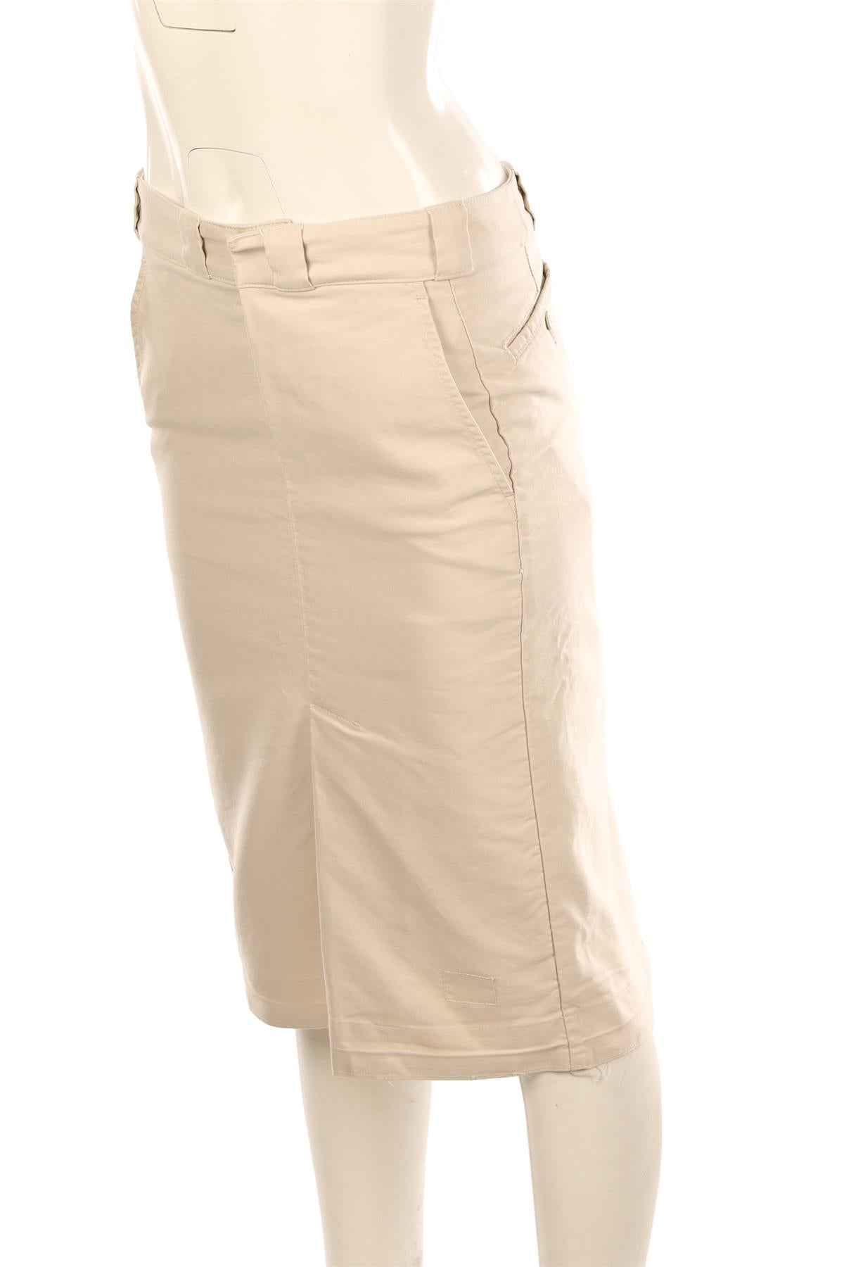 MAISON MARGIELA ECRU COTTON MIDI SKIRT IT 38 UK 6