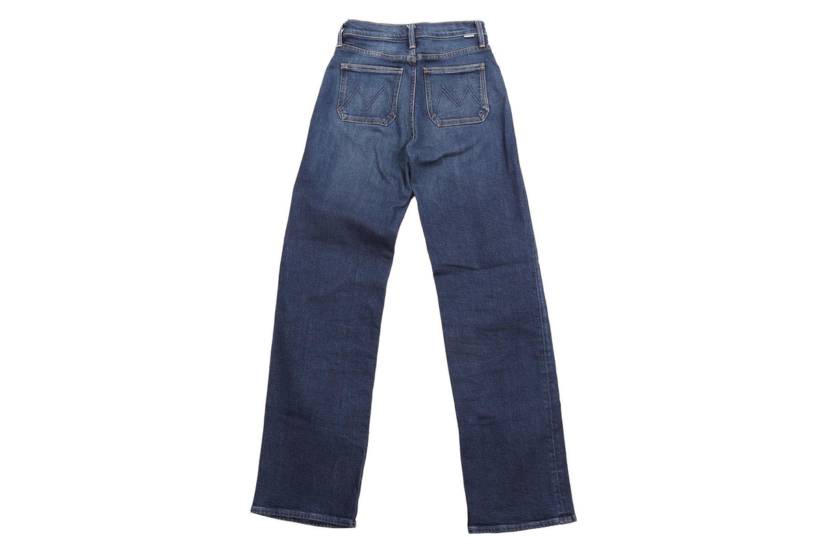 MOTHER BLUE HIGH RISE STRAIGHT LEG JEANS UK 6 W24