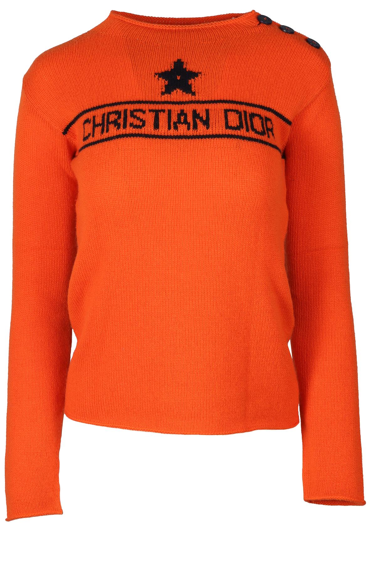 CHRISTIAN DIOR ORANGE CASHMERE SWEATER FR 34 UK 6