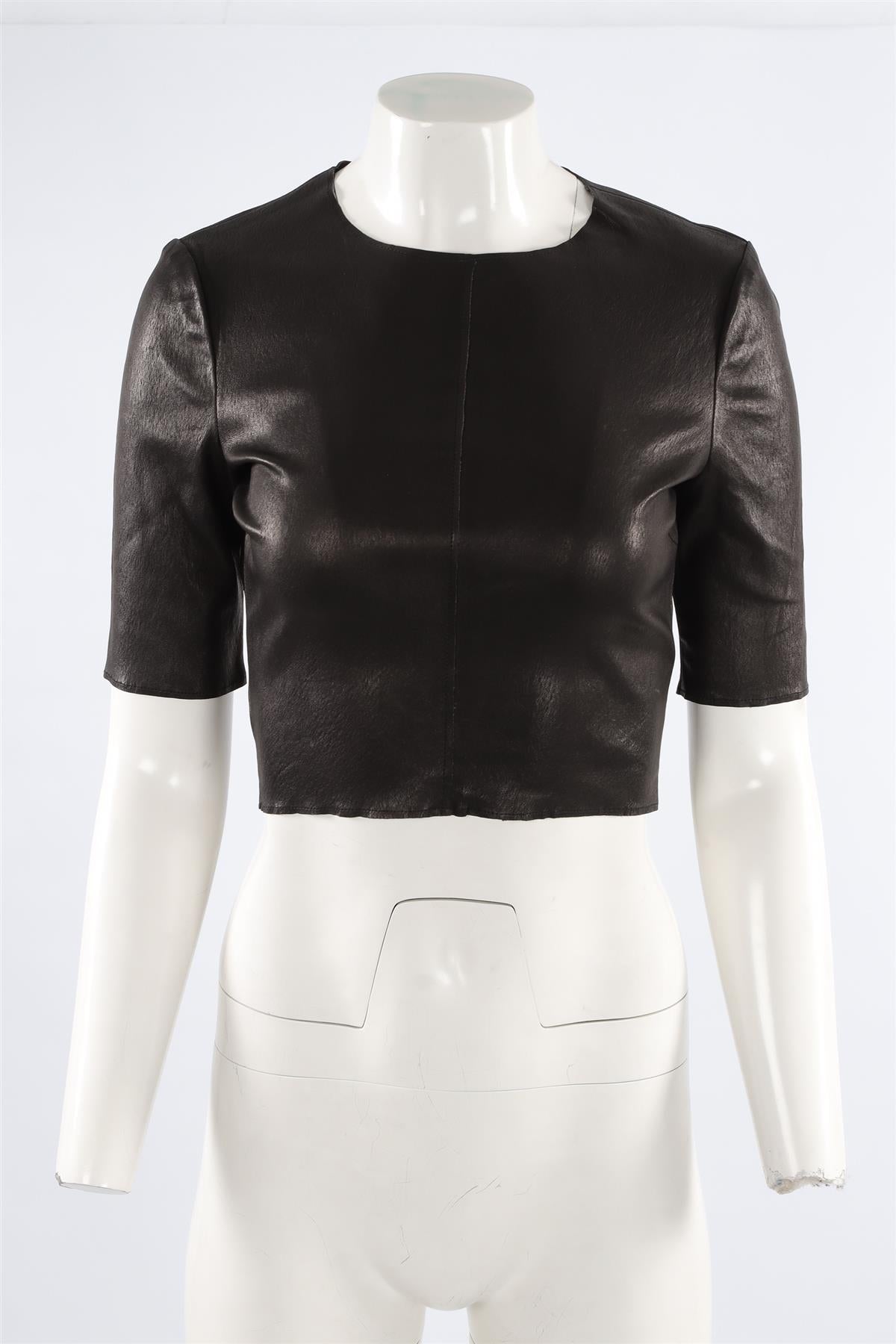A.L.C. BLACK LEATHER TOP SMALL