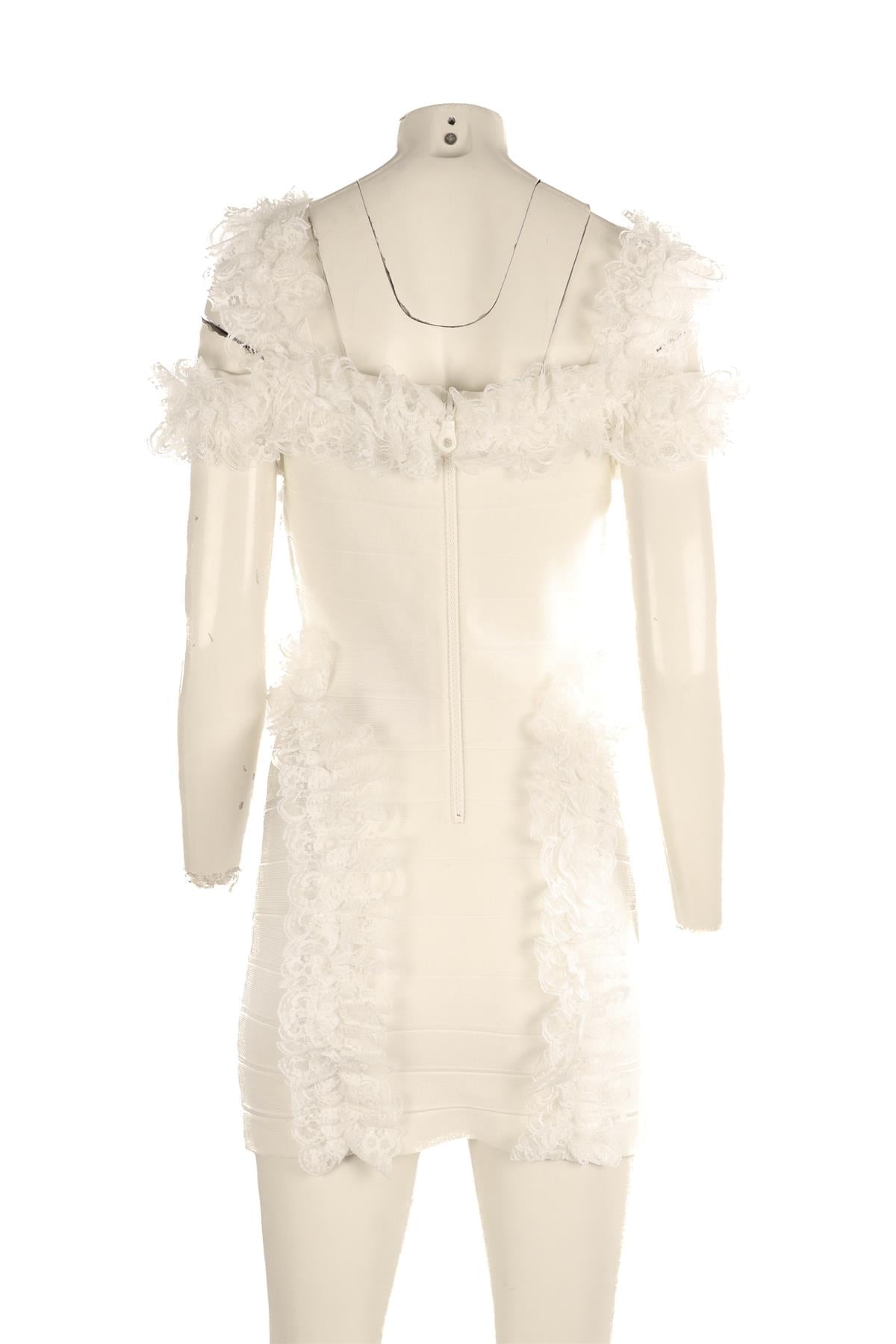 SELF PORTRAIT + CHRISTOPHER KANE WHITE BANDAGE MINI DRESS UK 12