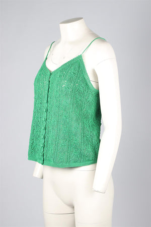 SÉZANE GREEN KNIT TOP LARGE