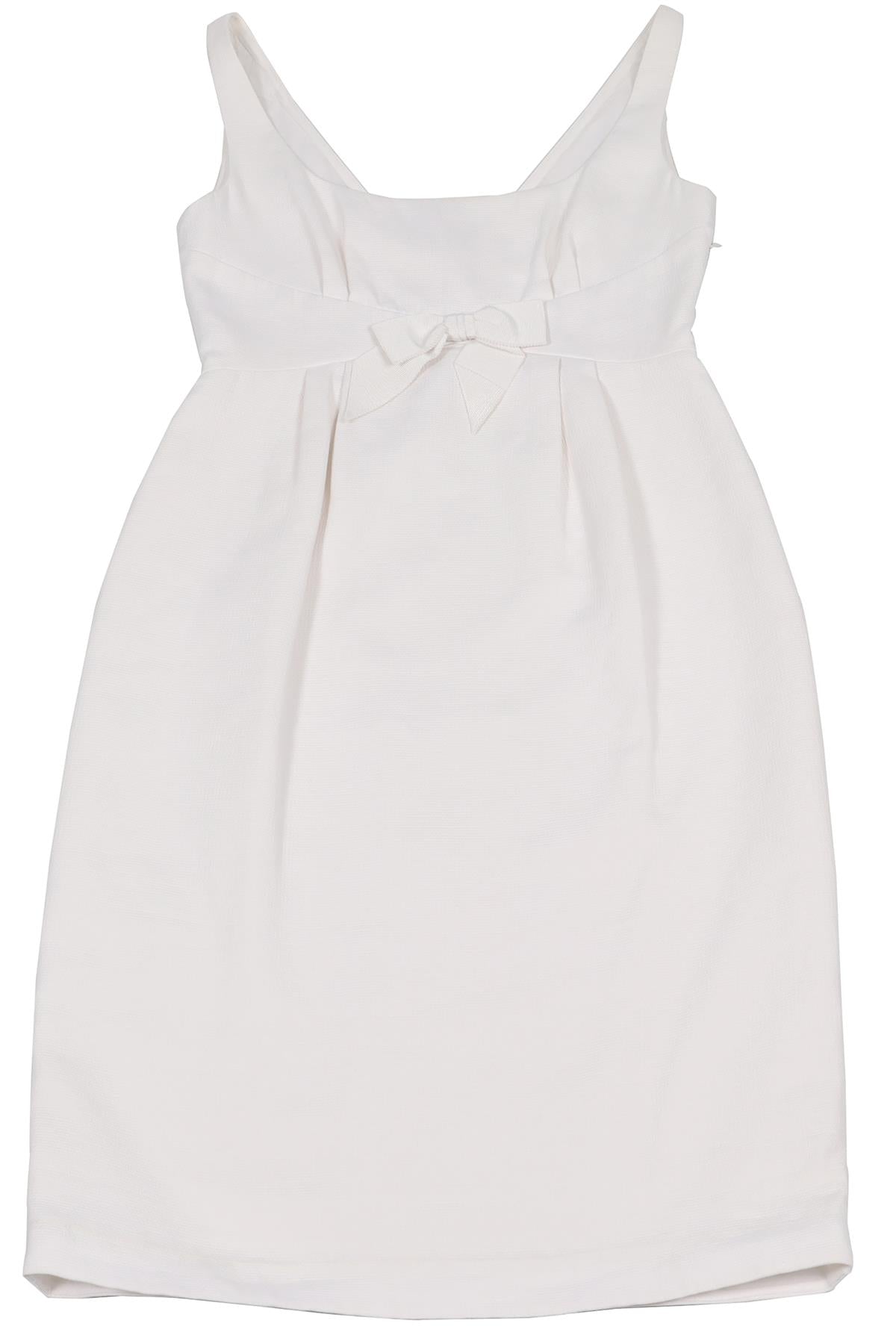 MOSCHINO CHEAP AND CHIC WHITE COTTON MIDI DRESS IT 40