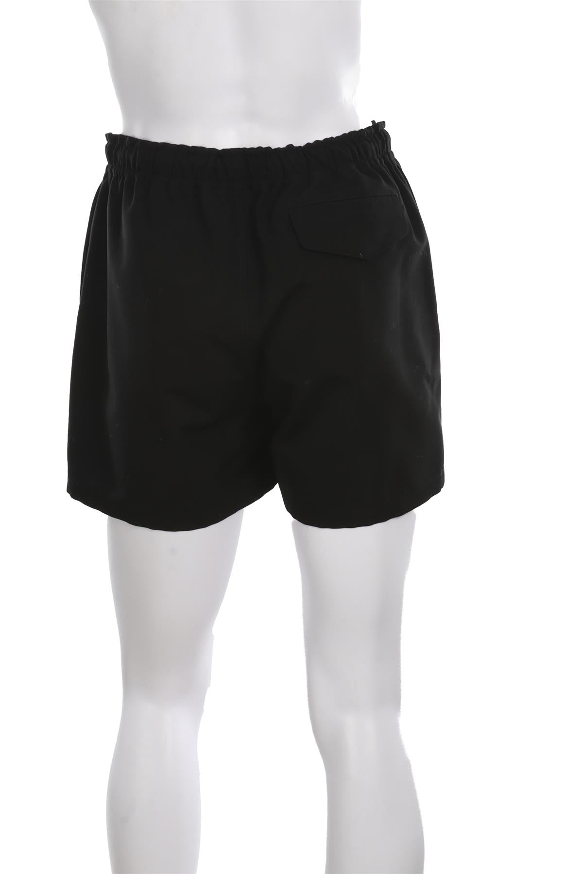 AURALEE BLACK MENS WOOL SHORTS SMALL