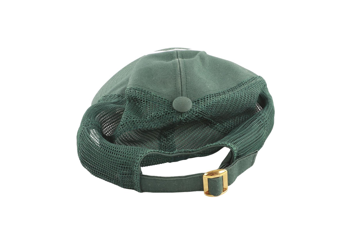 CELINE GREEN TRIOMPHE COTTON BASEBALL CAP SMALL